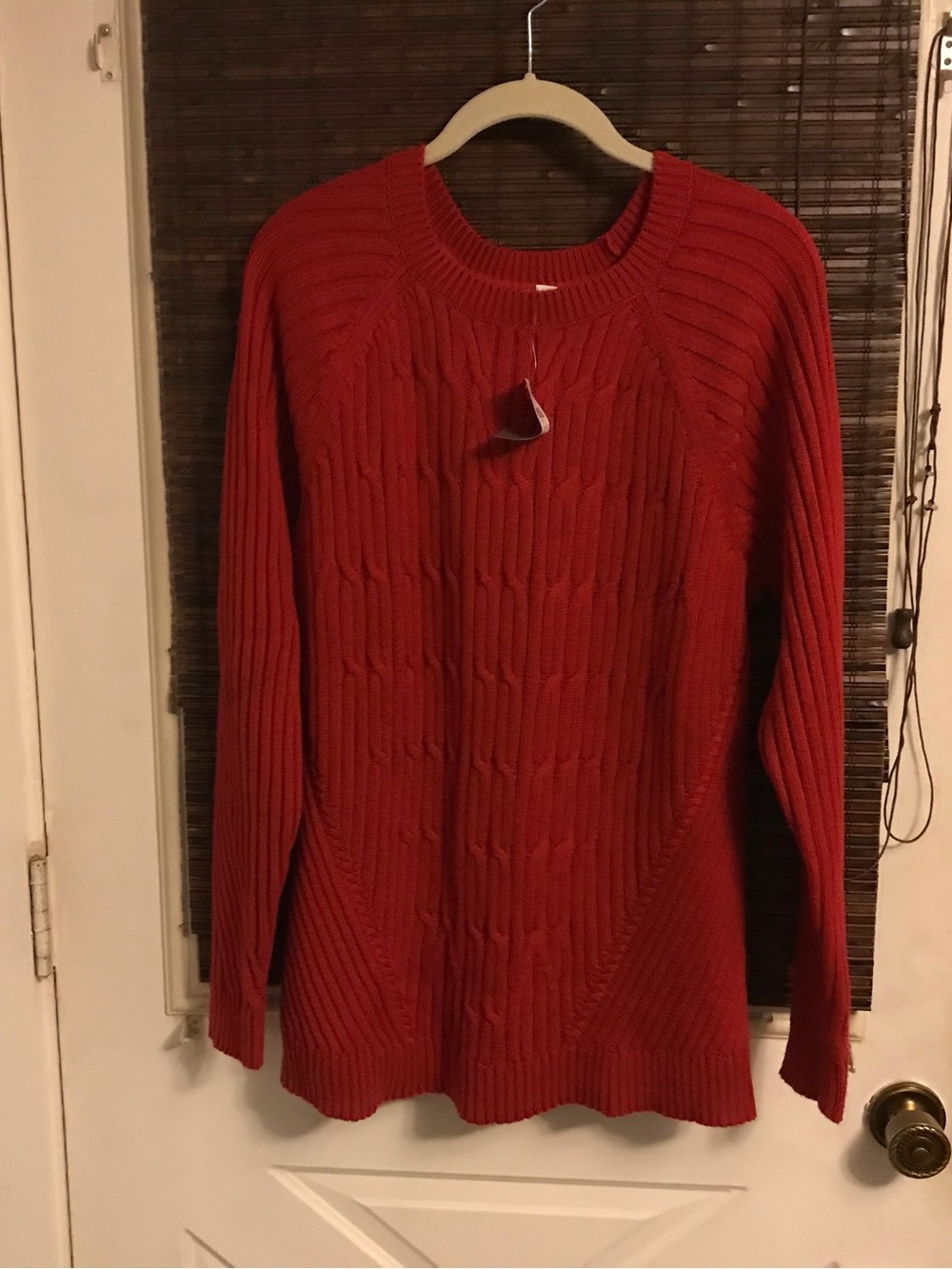 NWT JJill Red Cable-Knit Crewneck Sweater - Women